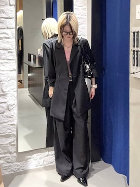 「PAGEBOY（ページボーイ）のアイテム（テーラードジャケット）」を使った、Miyunさん（レディース・156cm）の秋コーディネート