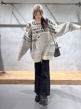 「PBLIM（ページボーイリム）のアイテム」を使った、Miyunさん（レディース・156cm）の冬コーディネート