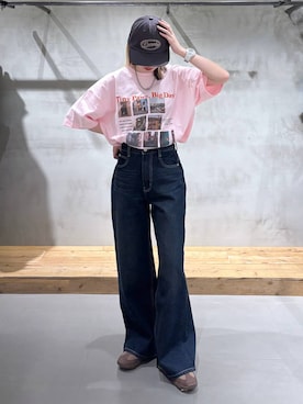 「PAGEBOY（ページボーイ）のアイテム（スラックス）」を使った、Miyunさん（レディース・156cm）の春コーディネート