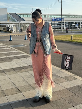 「SPIRALGIRL（スパイラルガール）のアイテム」を使った、Sashaさん（レディース・159cm）の春コーディネート