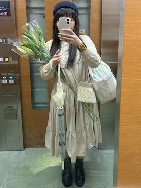 「アイテム（バングル/リストバンド）」を使った、rarau1145さん（レディース・160cm）の秋コーディネート