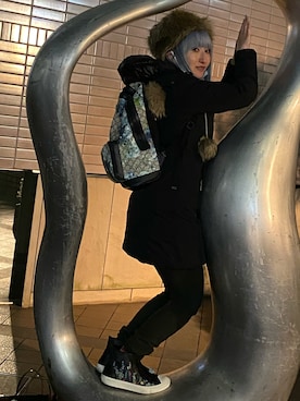 「アイテム（ダウンジャケット/コート）」を使った、rarau1145さん（レディース・160cm）の秋コーディネート