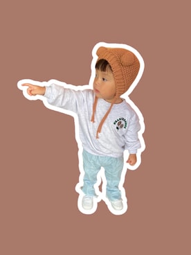 aaaaa🦧🦧さん（キッズ・80cm）の冬コーディネート