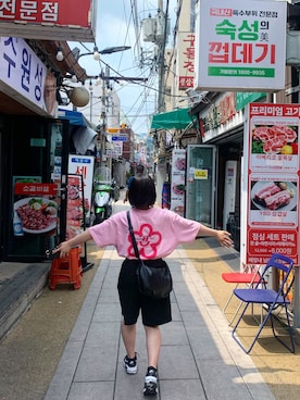 「韓国旅行」｜Ikurachanさん（レディース・147cm）の夏コーディネート
