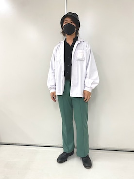 「Ellno Loset（エルノロゼット）のアイテム（スラックス）」を使った、gen3452さん（メンズ・174cm）の春コーディネート