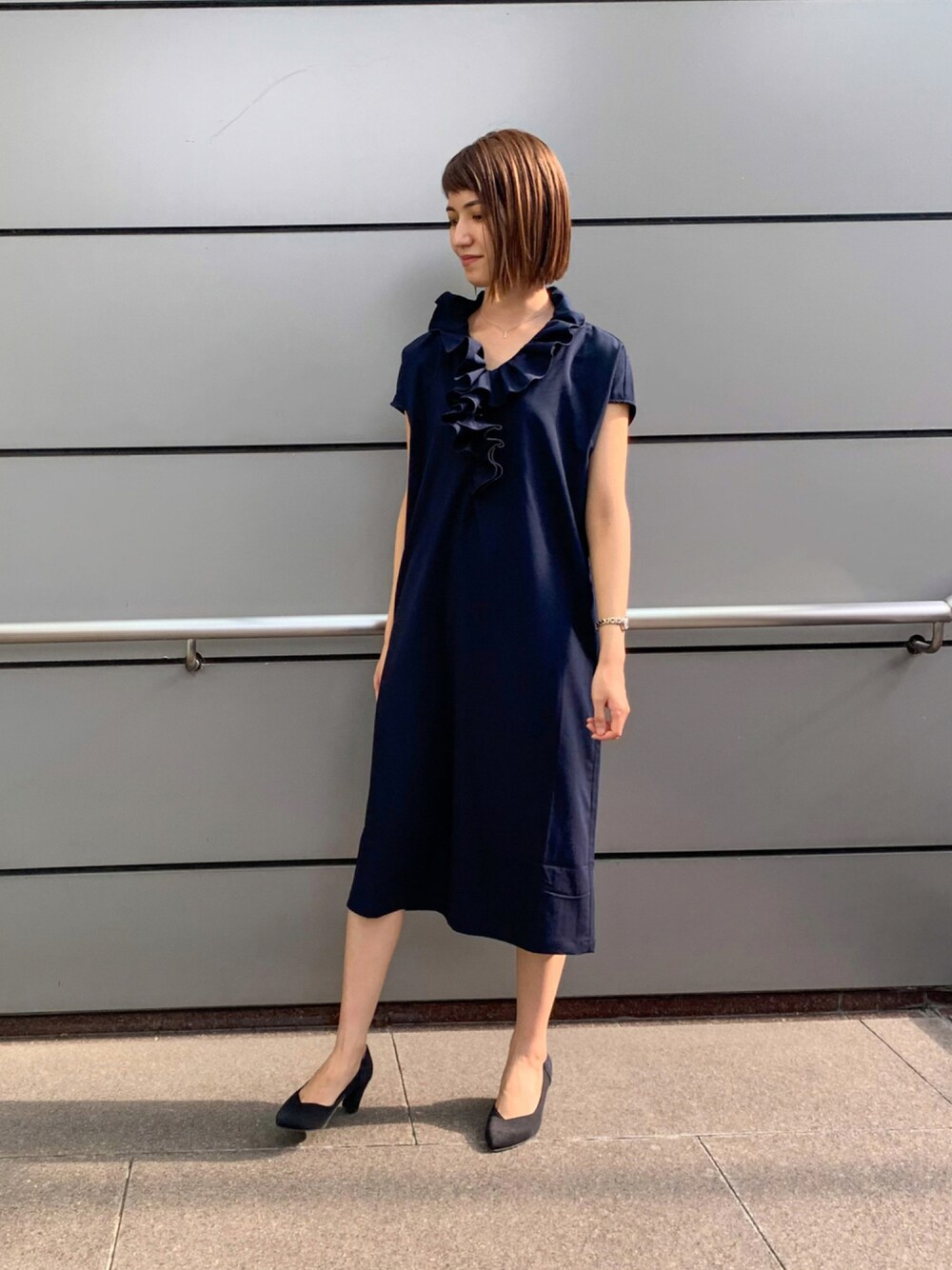 Ameri◆UND NEVAEH SIDE CORD PANTS アイボリー S Ameri（アメリ）の「UND NEVAEH SIDE CORD PANTS（その他パンツ