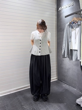 「JEANASIS（ジーナシス）のアイテム（トップス）」を使った、rikopin1209さん（レディース・153cm）の春コーディネート