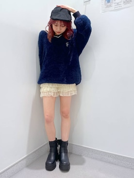 「アイテム（帽子）」を使った、rikopin1209さん（レディース・153cm・20代）の冬コーディネート