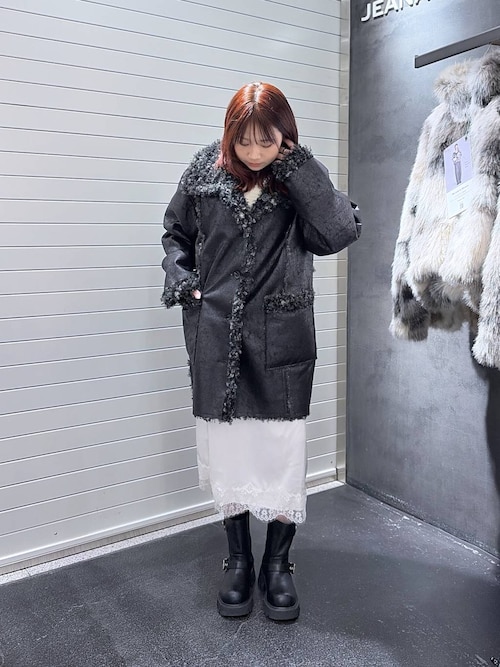 セール】リバーシブルムートンファーコート/579108（ムートンコート