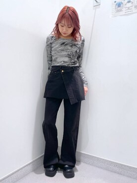 「アイテム（スリッポン）」を使った、rikopin1209さん（レディース・153cm・20代）の冬コーディネート