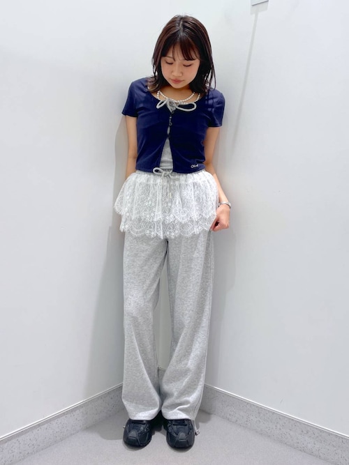 2025SS】フリルレース付きスウェットパンツ（スウェットパンツ