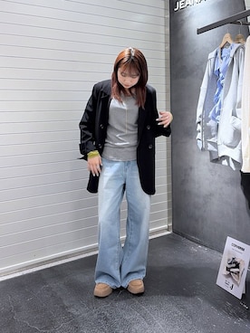 「JEANASIS（ジーナシス）のアイテム（ジャケット/アウター）」を使った、rikopin1209さん（レディース・153cm）の冬コーディネート