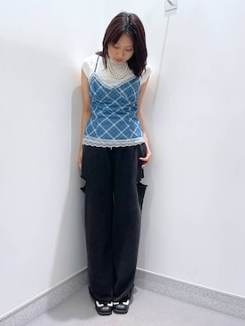 「アイテム（スウェットパンツ）」を使った、rikopin1209さん（レディース・153cm・20代）の夏コーディネート