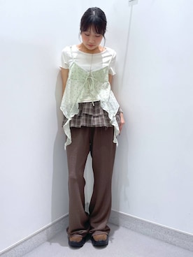 「アイテム（モカシン/デッキシューズ）」を使った、rikopin1209さん（レディース・153cm）の夏コーディネート