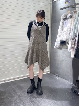 「アイテム（チュニック）」を使った、rikopin1209さん（レディース・153cm）の秋コーディネート