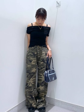 「アイテム（モカシン/デッキシューズ）」を使った、rikopin1209さん（レディース・153cm）の夏コーディネート