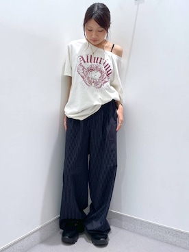 「アイテム（モカシン/デッキシューズ）」を使った、rikopin1209さん（レディース・153cm）の夏コーディネート