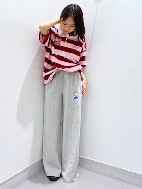 「アイテム（スウェットパンツ）」を使った、rikopin1209さん（レディース・153cm・20代）の夏コーディネート