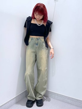 「FOREVER 21（フォーエバー トゥエンティーワン）のアイテム（パーカー）」を使った、rikopin1209さん（レディース・153cm）の春コーディネート