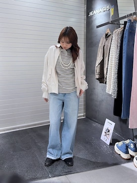 「JEANASIS（ジーナシス）のアイテム（ブルゾン）」を使った、rikopin1209さん（レディース・153cm）の春コーディネート