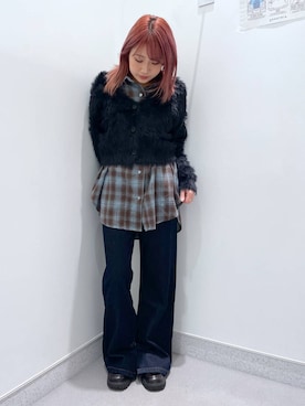 「アイテム（シャツ/ブラウス）」を使った、rikopin1209さん（レディース・153cm）の冬コーディネート