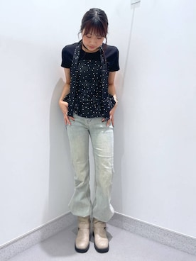 「アイテム（その他トップス）」を使った、rikopin1209さん（レディース・153cm・20代）の夏コーディネート