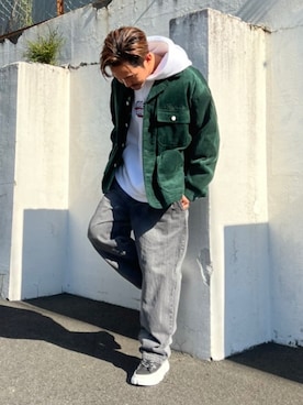 「アイテム（カバーオール）」を使った、keigoyamazakiさん（メンズ・173cm）の秋コーディネート