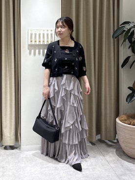 「mysty woman（ミスティウーマン）のアイテム（バッグ）」を使った、harunaさん（レディース・147cm）の秋コーディネート