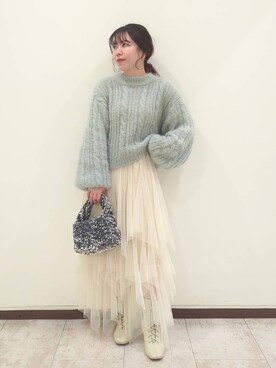 harunaさん（レディース・147cm）の冬コーディネート