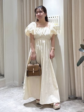「高見え」｜「アイテム（ワンピース/ドレス）」を使った、harunaさん（レディース・147cm）の夏コーディネート