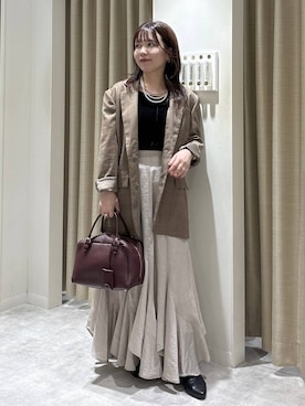 「アイテム（テーラードジャケット）」を使った、harunaさん（レディース・147cm・30代）の秋コーディネート