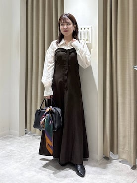 「アイテム（その他ヘアアクセサリー）」を使った、harunaさん（レディース・147cm）の秋コーディネート
