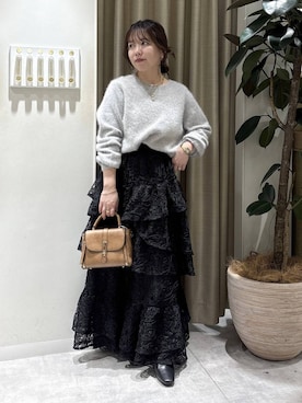 「クリスマス」｜「アイテム（アクセサリー）」を使った、harunaさん（レディース・147cm）の冬コーディネート