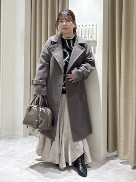 「アイテム（チェスターコート）」を使った、harunaさん（レディース・147cm・30代）の秋コーディネート