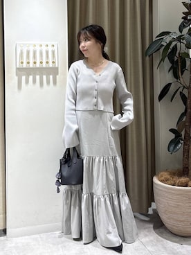 「mysty woman（ミスティウーマン）のアイテム（ショルダーバッグ）」を使った、harunaさん（レディース・147cm）の秋コーディネート