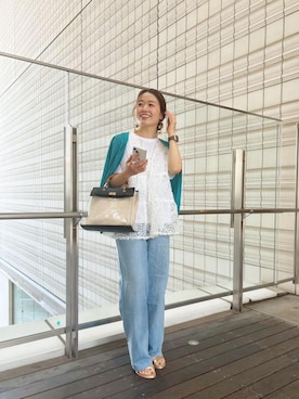 「le.coeur blanc（ルクールブラン）のアイテム」を使った、hinaさん（レディース・155cm）の春コーディネート