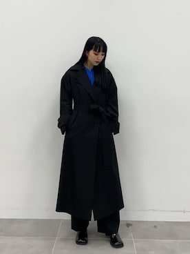 「#今日のコーデ」｜「アイテム（トレンチコート）」を使った、kazunaさん（レディース・162cm）の冬コーディネート