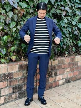 「B:MING by BEAMS（ビーミングバイビームス）のアイテム（スーツジャケット）」を使った、B:MING by BEAMS MENさん（メンズ・172cm）の冬コーディネート