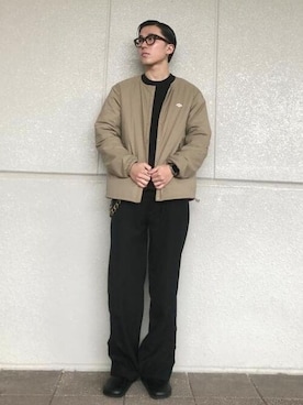 「DANTON（ダントン）のアイテム（ブルゾン）」を使った、B:MING by BEAMS MENさん（メンズ・173cm）の春コーディネート