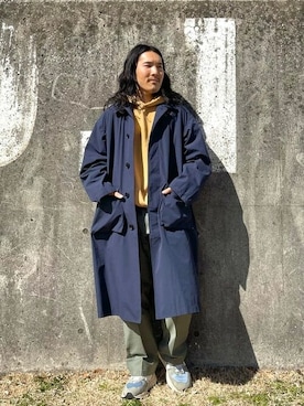 「B:MING by BEAMS（ビーミングバイビームス）のアイテム（ステンカラーコート）」を使った、B:MING by BEAMS MENさん（メンズ・169cm）の春コーディネート