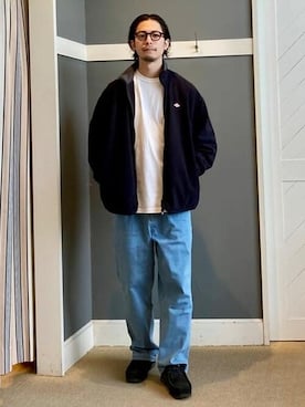 「DANTON（ダントン）のアイテム（ブルゾン）」を使った、B:MING by BEAMS MENさん（メンズ・176cm）の秋コーディネート