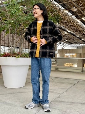 「PENDLETON（ペンドルトン）のアイテム（ブルゾン）」を使った、B:MING by BEAMS MENさん（メンズ・180cm）の秋コーディネート