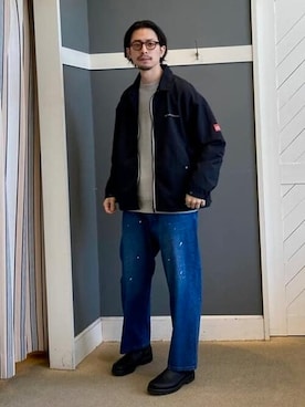 「Lee（リー）のアイテム（その他パンツ）」を使った、B:MING by BEAMS MENさん（メンズ・176cm）の冬コーディネート
