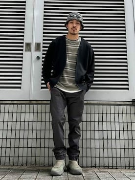 「サングラス」｜「アイテム（ノーカラージャケット）」を使った、B:MING by BEAMS MENさん（メンズ・176cm）の春コーディネート