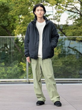 「WILD THINGS（ワイルドシングス）のアイテム（ダウンジャケット/コート）」を使った、B:MING by BEAMS MENさん（メンズ・180cm）の秋コーディネート