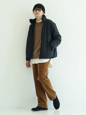 「WILD THINGS（ワイルドシングス）のアイテム（ダウンジャケット/コート）」を使った、B:MING by BEAMS MENさん（メンズ・186cm）の秋コーディネート