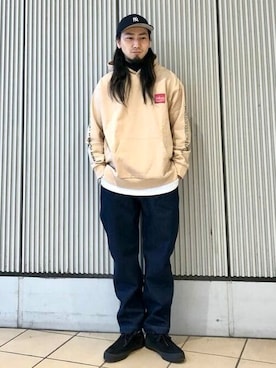 「Manhattan Portage（マンハッタンポーテージ）のアイテム（パーカー）」を使った、B:MING by BEAMS MENさん（メンズ・172cm）の秋コーディネート