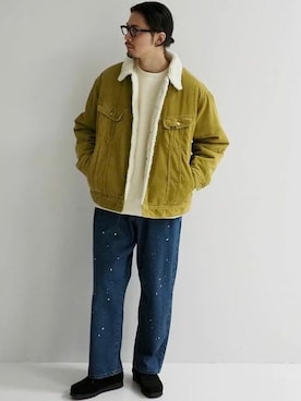 「Lee（リー）のアイテム（ブルゾン）」を使った、B:MING by BEAMS MENさん（メンズ・176cm）の冬コーディネート