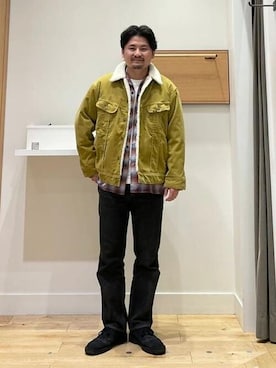 「Lee（リー）のアイテム（ブルゾン）」を使った、B:MING by BEAMS MENさん（メンズ・168cm）の冬コーディネート