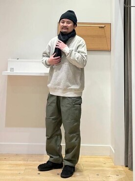 「B:MING by BEAMS（ビーミングバイビームス）のアイテム（スウェット）」を使った、B:MING by BEAMS MENさん（メンズ・168cm）の冬コーディネート